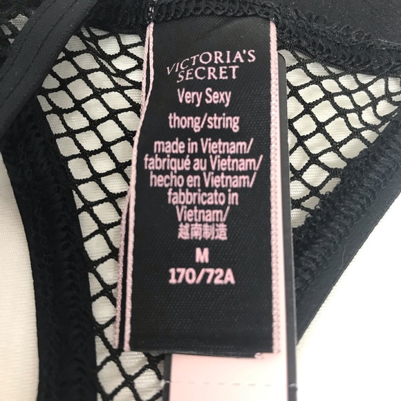 🧡 Victoria’s Secret Black Fishnet Thong 🧡 - Picture 5 of 7